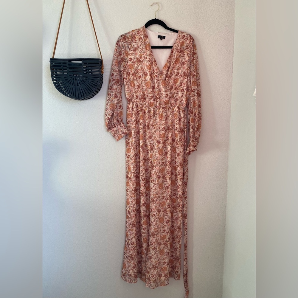 NWT Ontwelfth Floral Paisley Wide Leg Jumpsuit, Size Medium